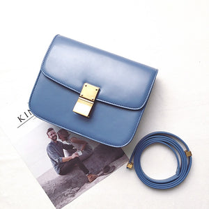 Classic box shaped ladies shoulder bag