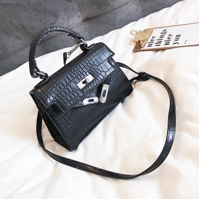 Alligator Textured Handbag