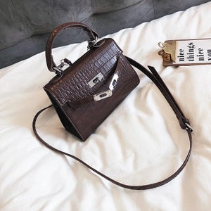 Alligator Textured Handbag