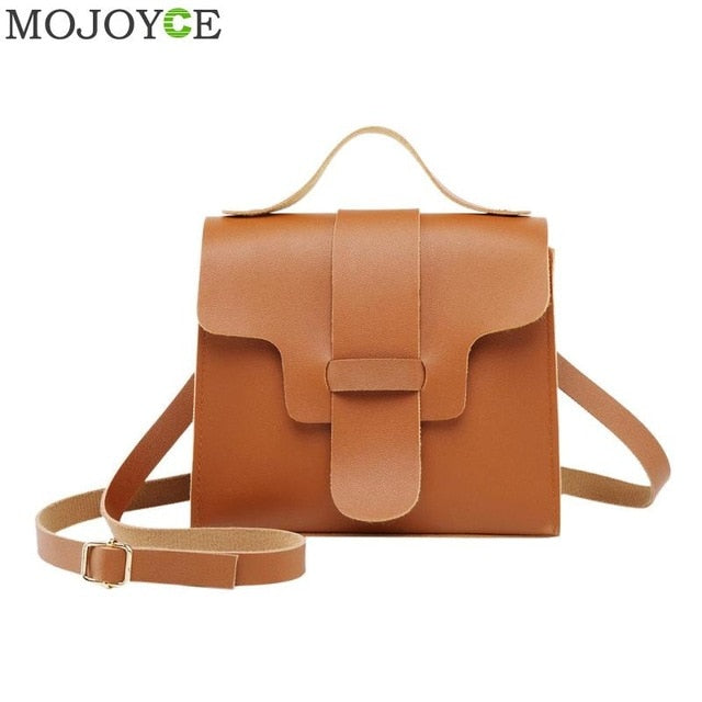 Plain Soft Sweet Clamshell Shoulder Handbag