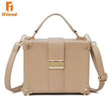 Load image into Gallery viewer, Fashion Box Shape Leather Shoulder Bag with Buckle